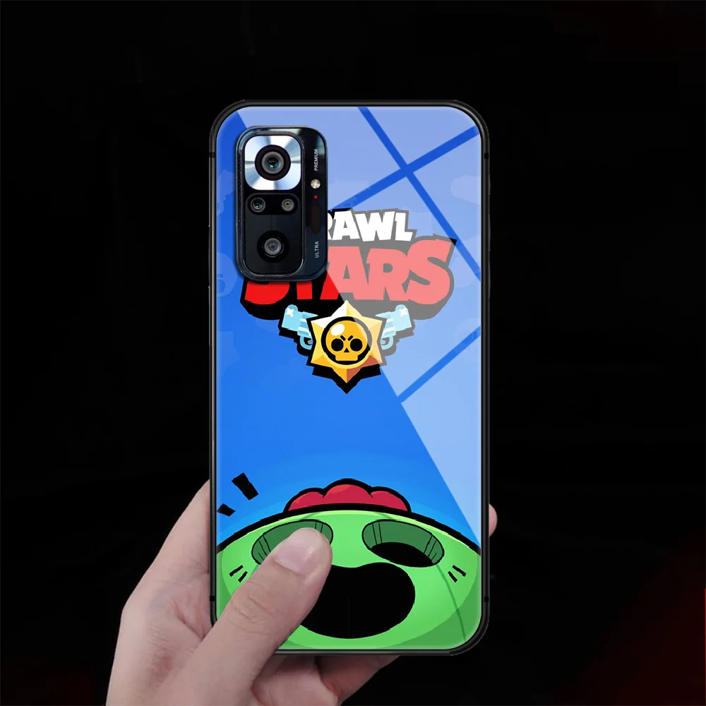 

Cartoon Fighting Game Tempered Glass Phone Case Cover For Xiaomi Redmi Note 7 8 9 10 K40 A C S T Pro Black Black Tpu Bumper