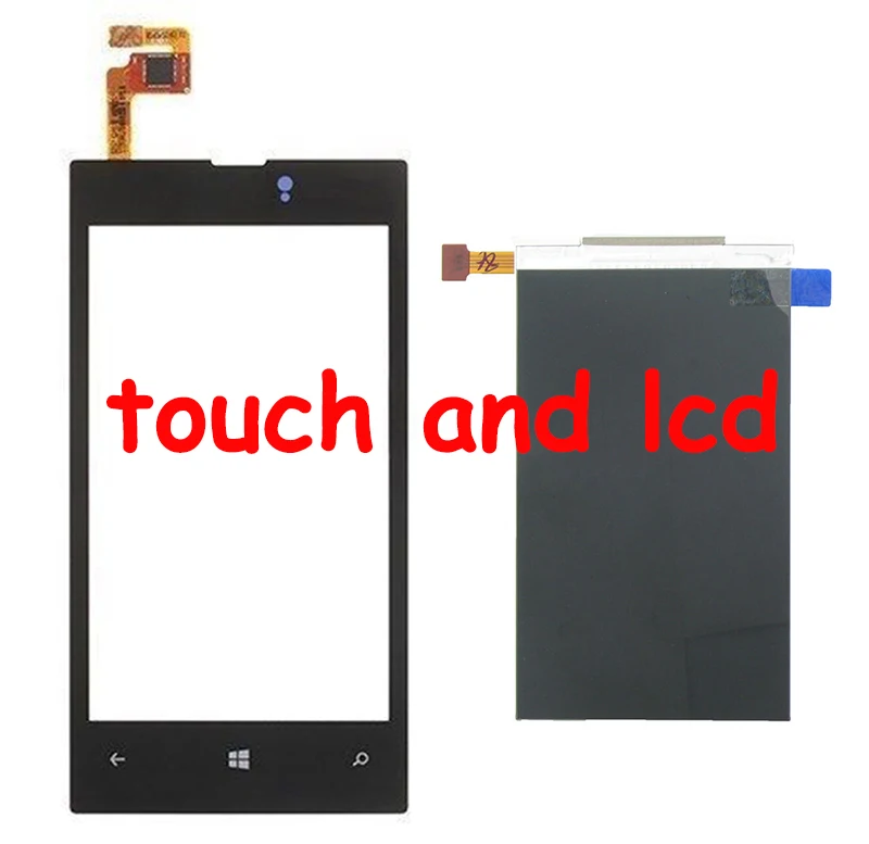 Дигитайзер сенсорного экрана для Nokia Lumia 520 Сменный стеклянный датчик + ЖК-дисплей