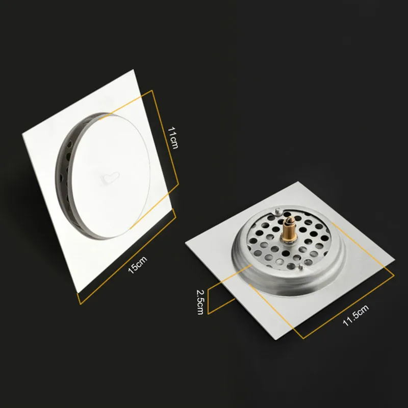 

1Pcs Stainless Steel Bouncing Floor Drain Sewer Anti-blocking Filter Shower Floor Cover Metal Anti-smell Pedal Bathroom Drain