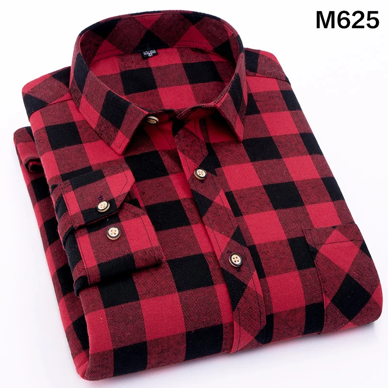 

Good Men Flannel Plaid Shirt Cotton Spring Autumn Casual Long Sleeve Shirt Soft Comfort Slim Fit Styles Brand Man Clothes