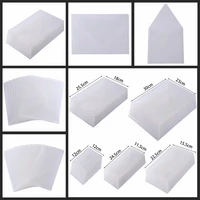 10 piece set transparent plastic storage envelopes used to store cutting dies stamp stencil new card cover plastic storage