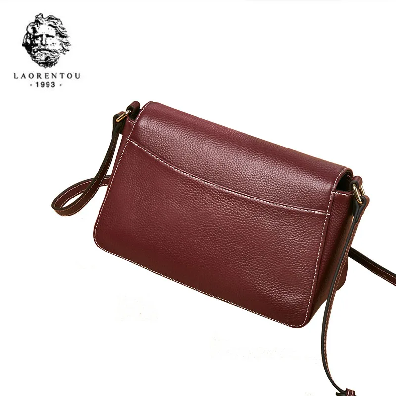 LAORENTOU женская кожаная сумка 2019 Новая модная почтальон через плечо винтажная