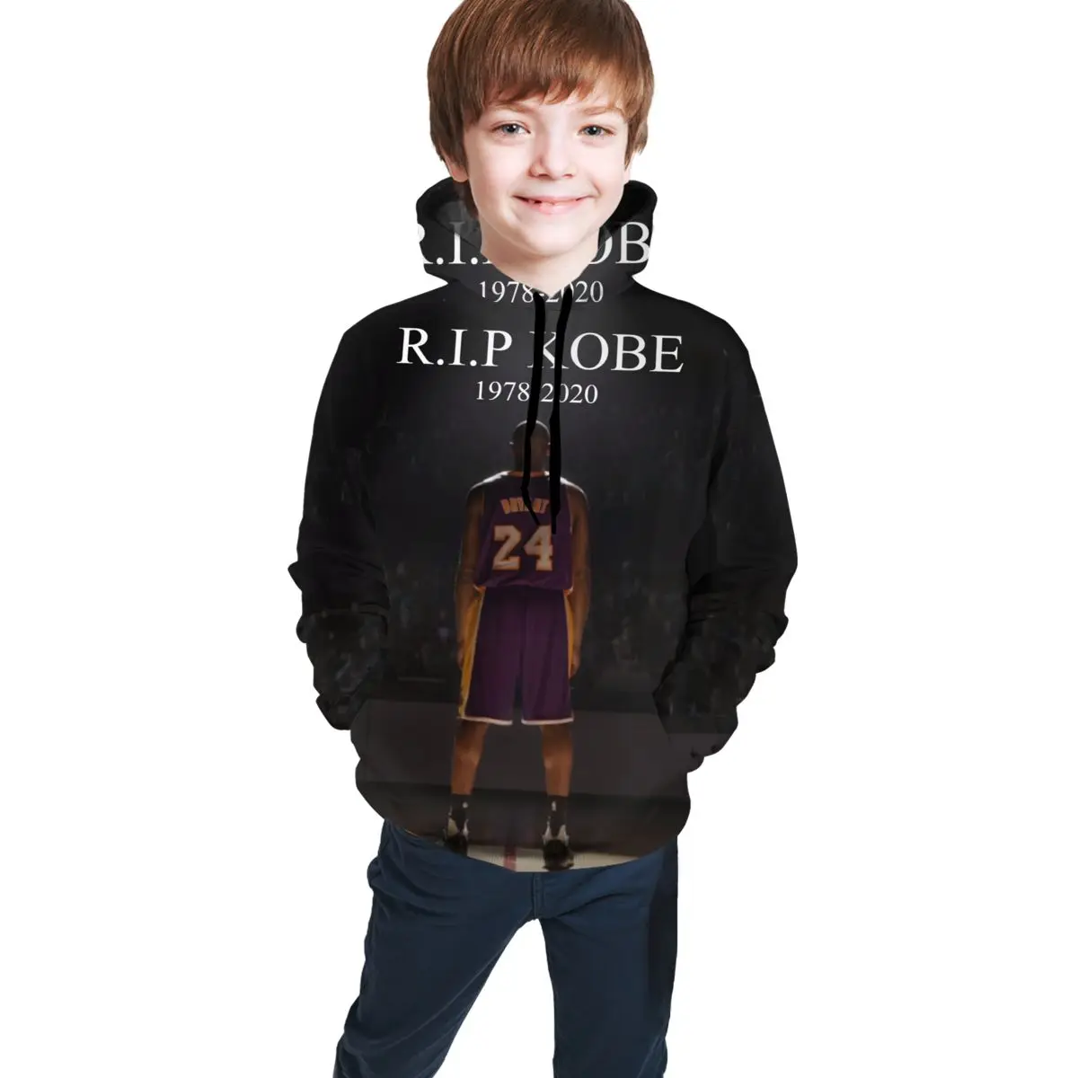 

Rip Kobe Youth Boys Girls 3D Print Pullover Hoodies Hooded Sweatshirts