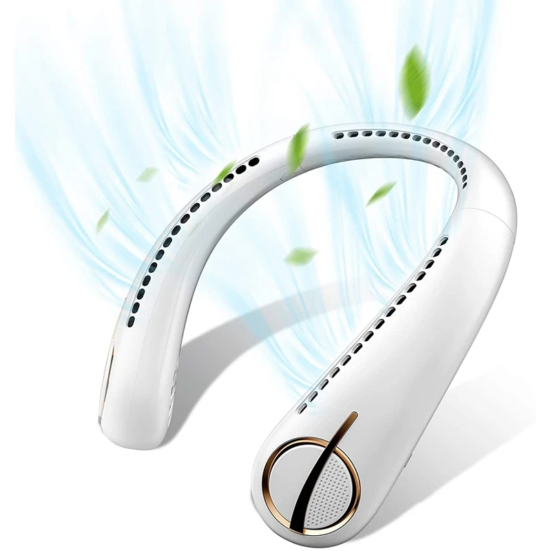 

Portable Neck Fan Negative Ions Neck Fan Hands Free Bladeless Necklace Fan Personal Air Conditioner Cooling Fan