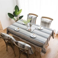 stripe mediterranean style cotton linen tablecloth party wedding home decor table cloth