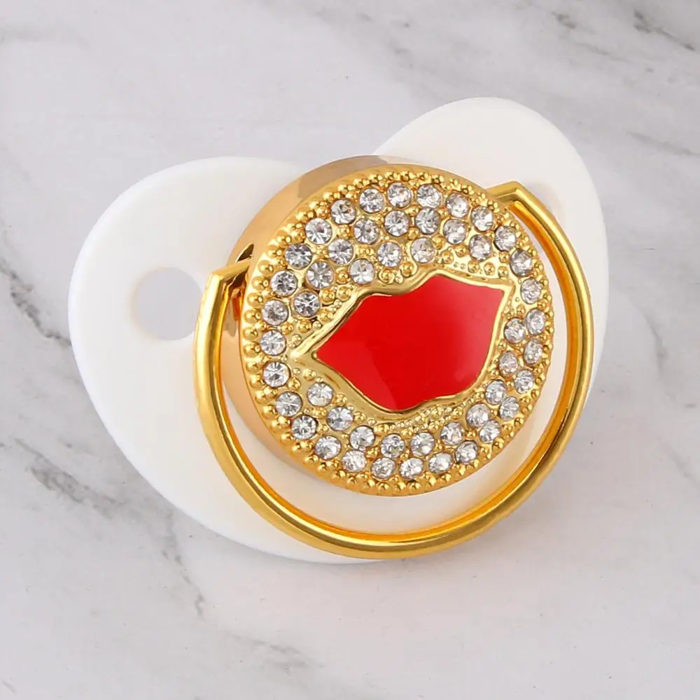 Роскошные Детские Соски Оптом Bling Bling Соска со Стразами Детские Ортодонтические Пустышки Кристалл Соска Соска
