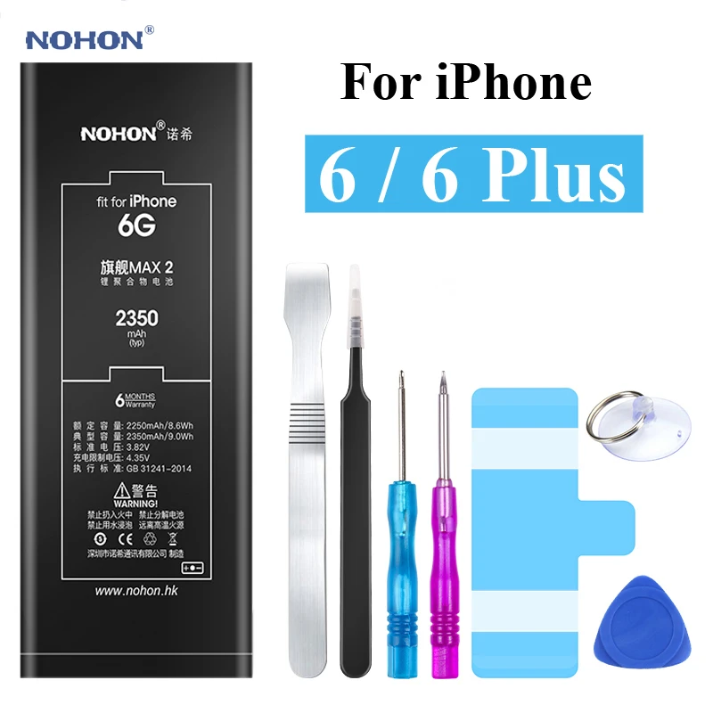 Nohon батарея для Apple iPhone 6 Plus P 1810 3480mAh встроенный телефон литий полимерные батареи