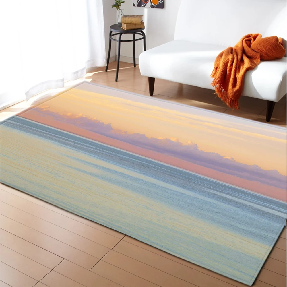 Скандинавский 3D коврик восход и закат коврики для обеденного стола детский