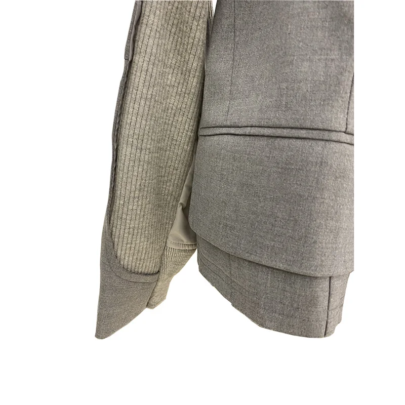 

MENKAY Irregular Patchwork Women Blazer Short Women Blazers Jackets Asymmetry Vintage Casual Womens Blazers Long Sleeve