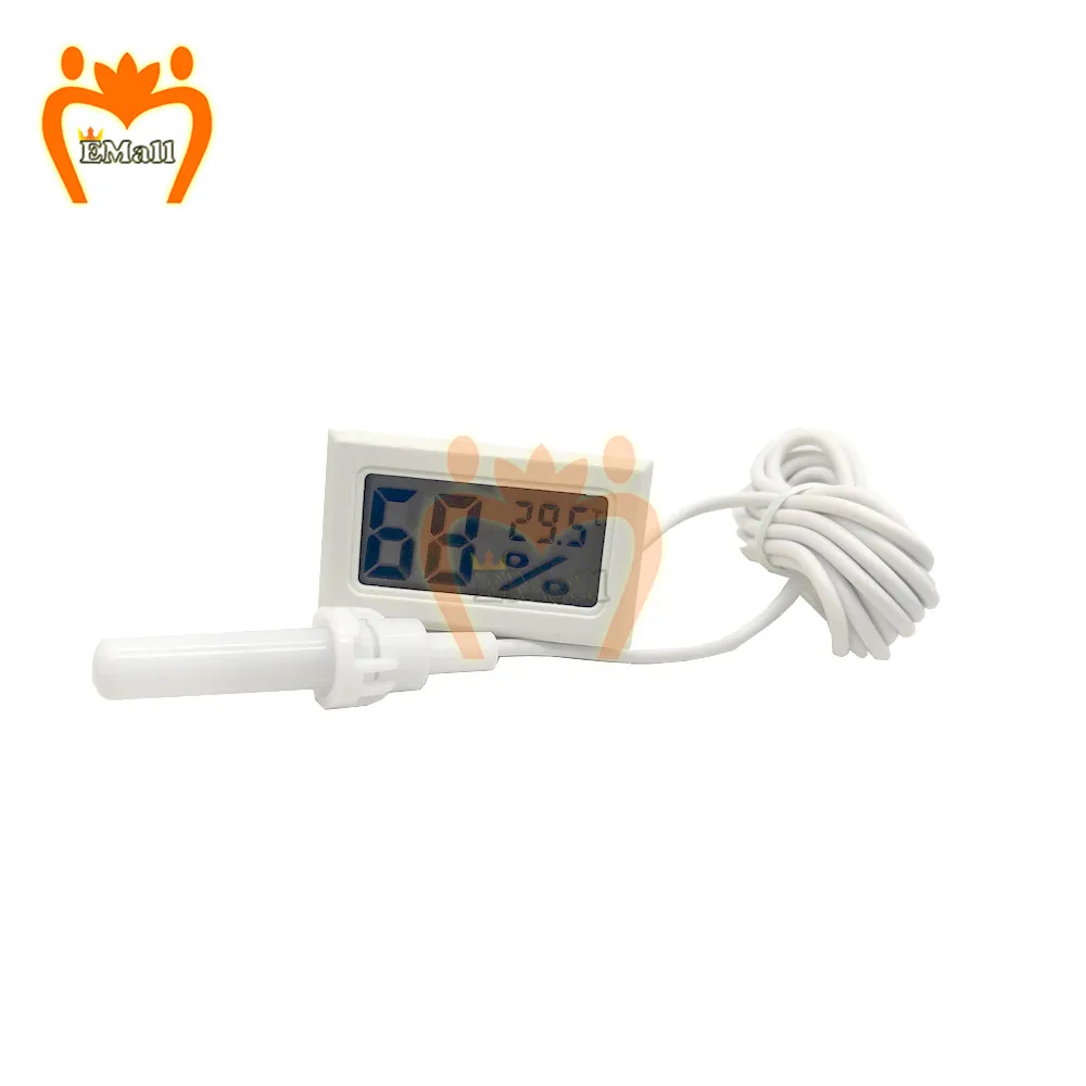 lcd digital thermometer hygrometer with battery temperature gauge tester incubator aquarium humidity meter 1 5m sensor probe free global shipping
