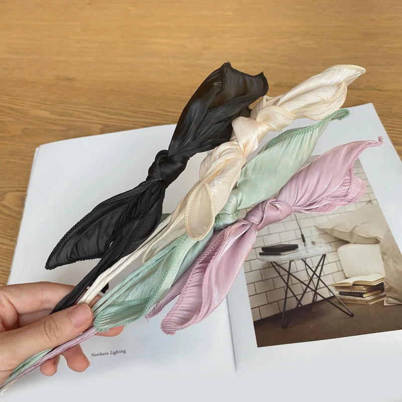 

Hot Sale Fashion Solid Color Hair Scrunchies Korean Hair Band Cute Sweet Elastic Hair Bands Handmade Headwear For Women Girls