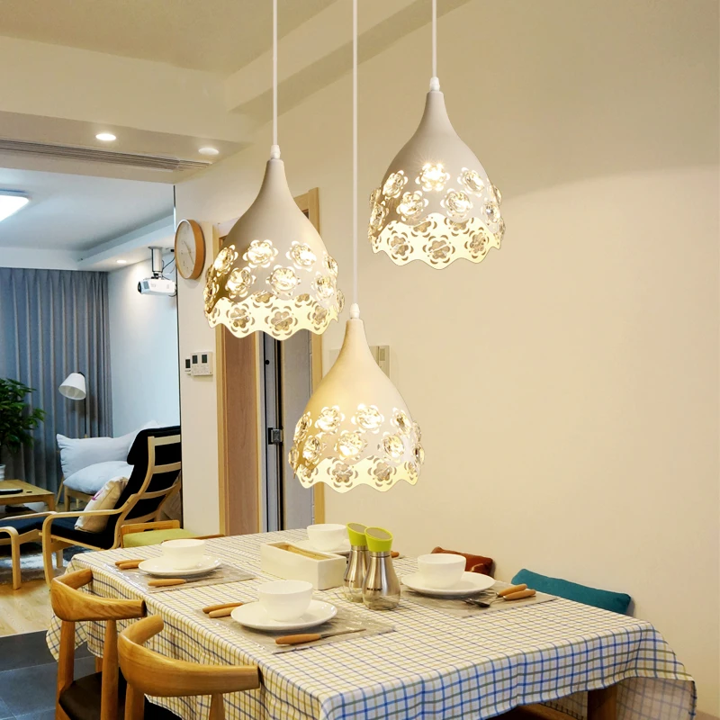 Скандинавская люстра с белым черным и синим светом подвесной светильник для