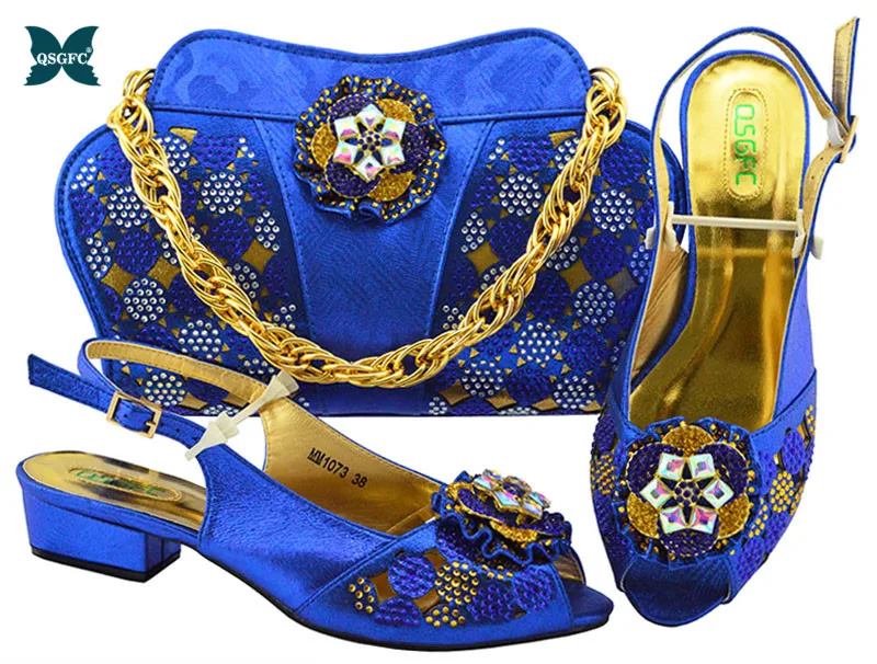 Ярко синий цвет искусственная кожа свадебные туфли для вечерние ltalian дизайн соответствие на среднем каблуке