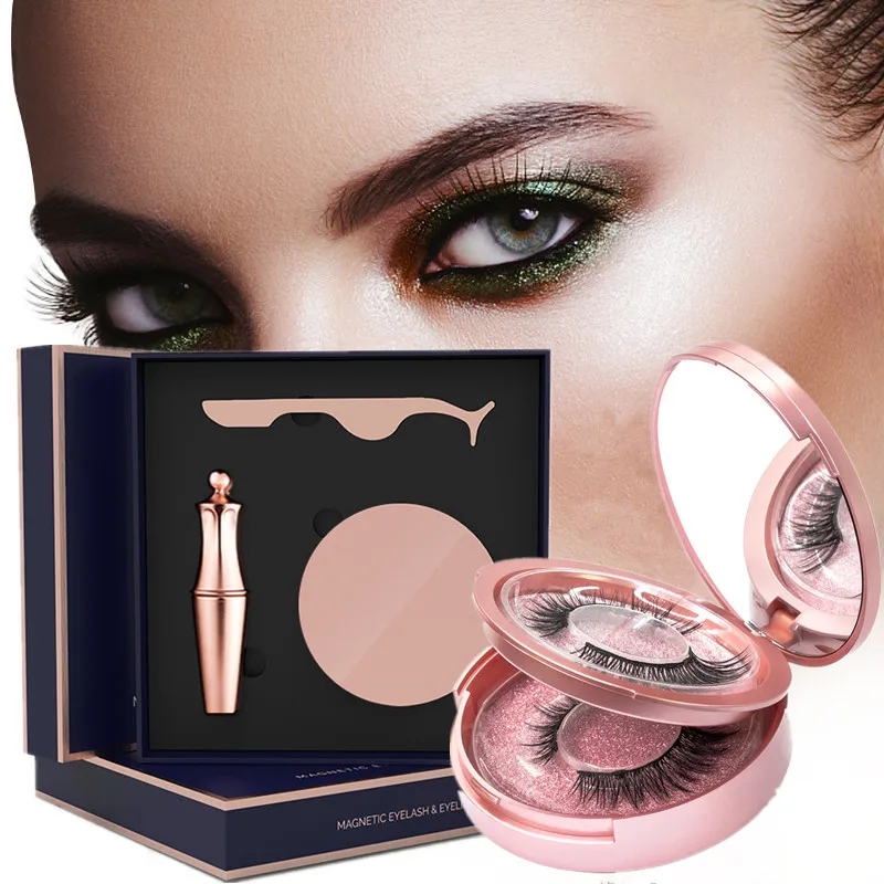 Накладные ресницы Магнитная подводка для глаз Комплект ресниц faux cils magnetique с