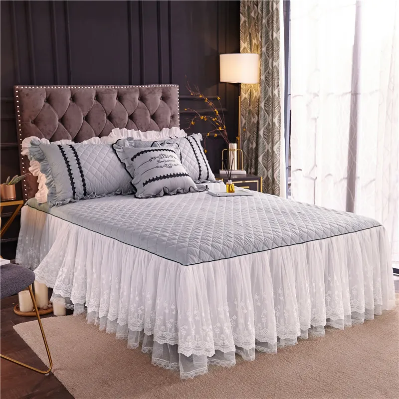 Потертая шикарная белая кружевная двухслойная плиссированная юбка принцессы