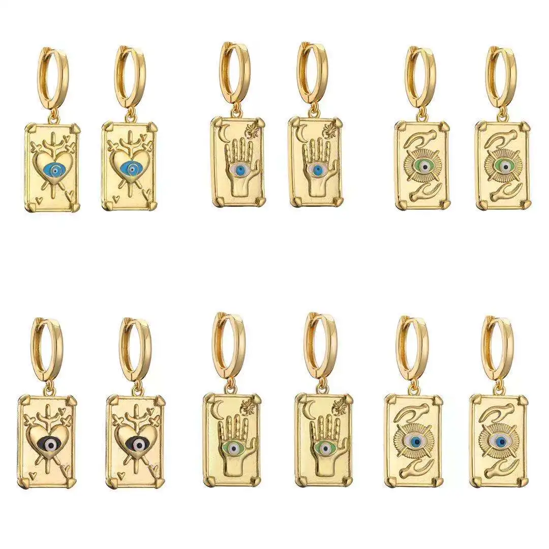 HECHENG 1 пара искусственная кожа Висячие квадратные серьги для женщин маленькие