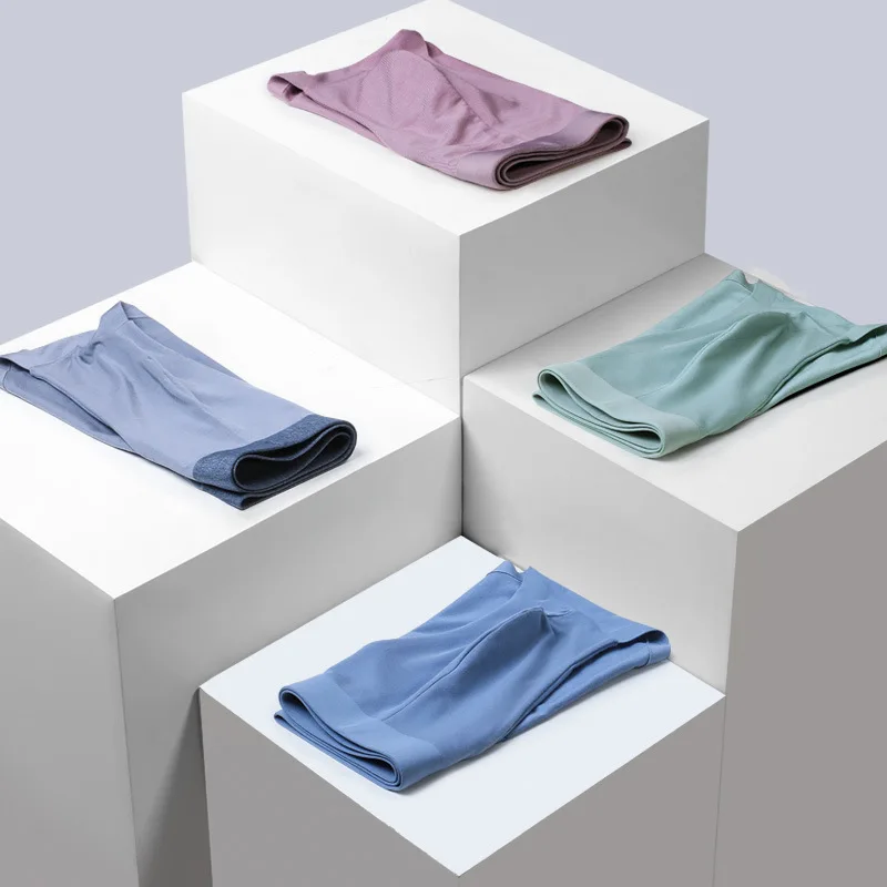 4-piece Set of Men's Underwear Summer Modal Seamless Thin Section Breathable Personality Briefs Trend Men Sexy Under Wear