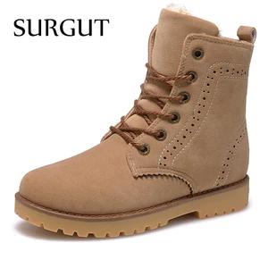 Мужские замшевые ботинки SURGUT, темно-синие повседневные ботинки из искусственной кожи для снега, обувь размеров 35-44 для зимы, 2022