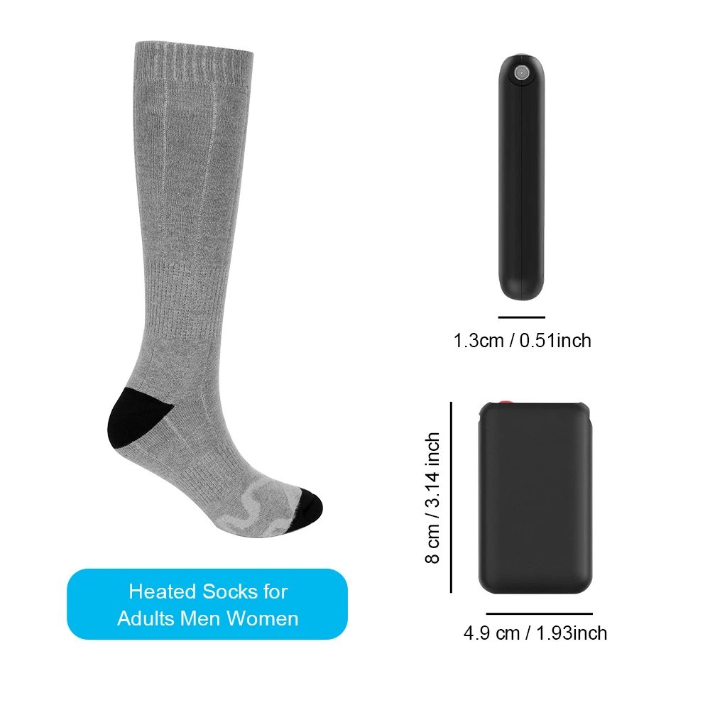 

3.7V Thermal Cotton Heated Socks Men Women Battery Case Battery Operated Winter Foot Warmer Electric Socks Warming Heated Socks