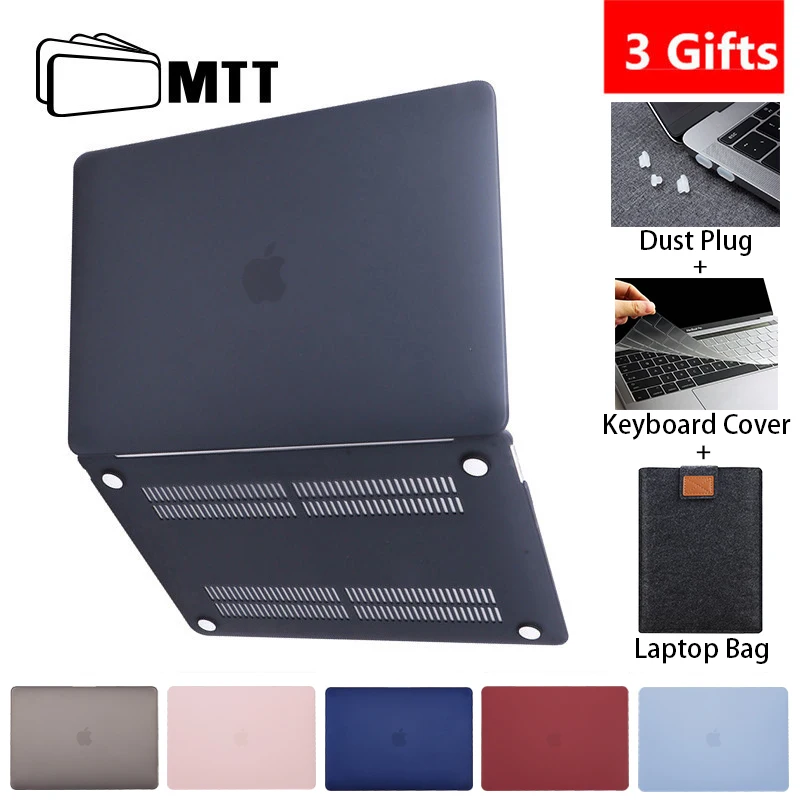 MTT матовая прозрачная чехол для macbook air pro retina 11 12 13 15 крышка 3 дюйма ноутбука+