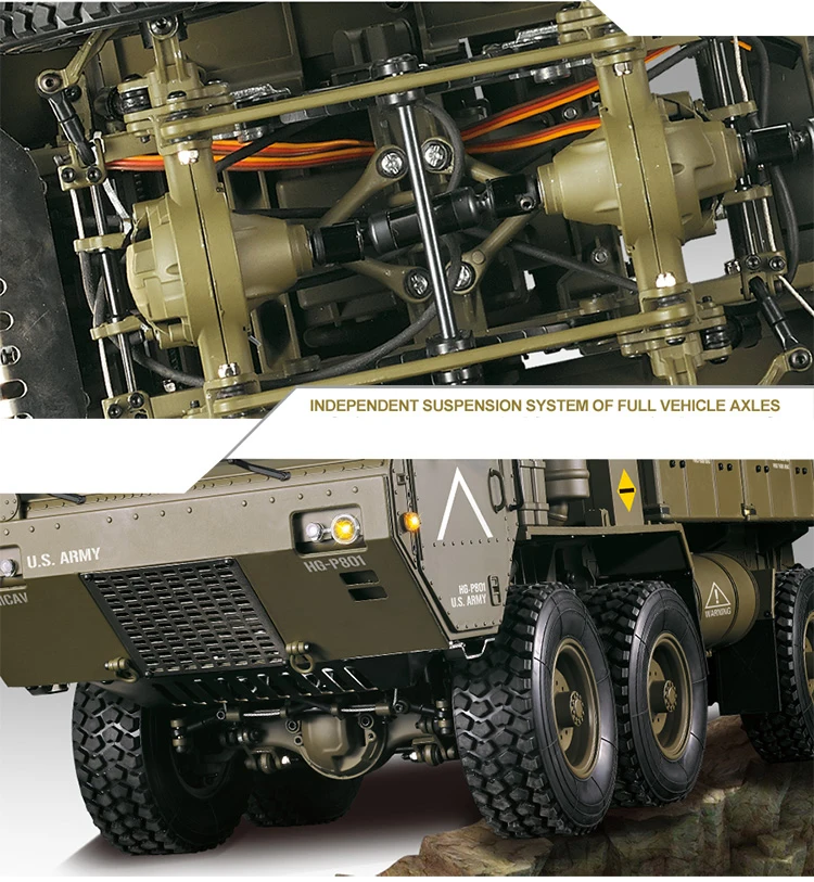Hots HG P801 P802 1/12 2,4G 8X8 M983 739 мм матовый Радиоуправляемый автомобиль военный грузовик США без зарядного устройства гоночный автомобиль для детей подарок