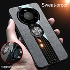 Чехол-бампер для Huawei Mate 40 Pro Plus, магнитный, с кольцом-держателем