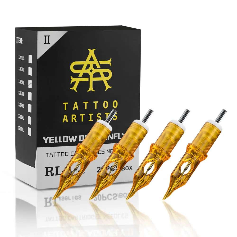 

20Pcs Professional Tattoo Needles RL 0.35mm Disposable Sterilized Safety Cartridge Tattoo Needle For Microblading Tattoo Machine