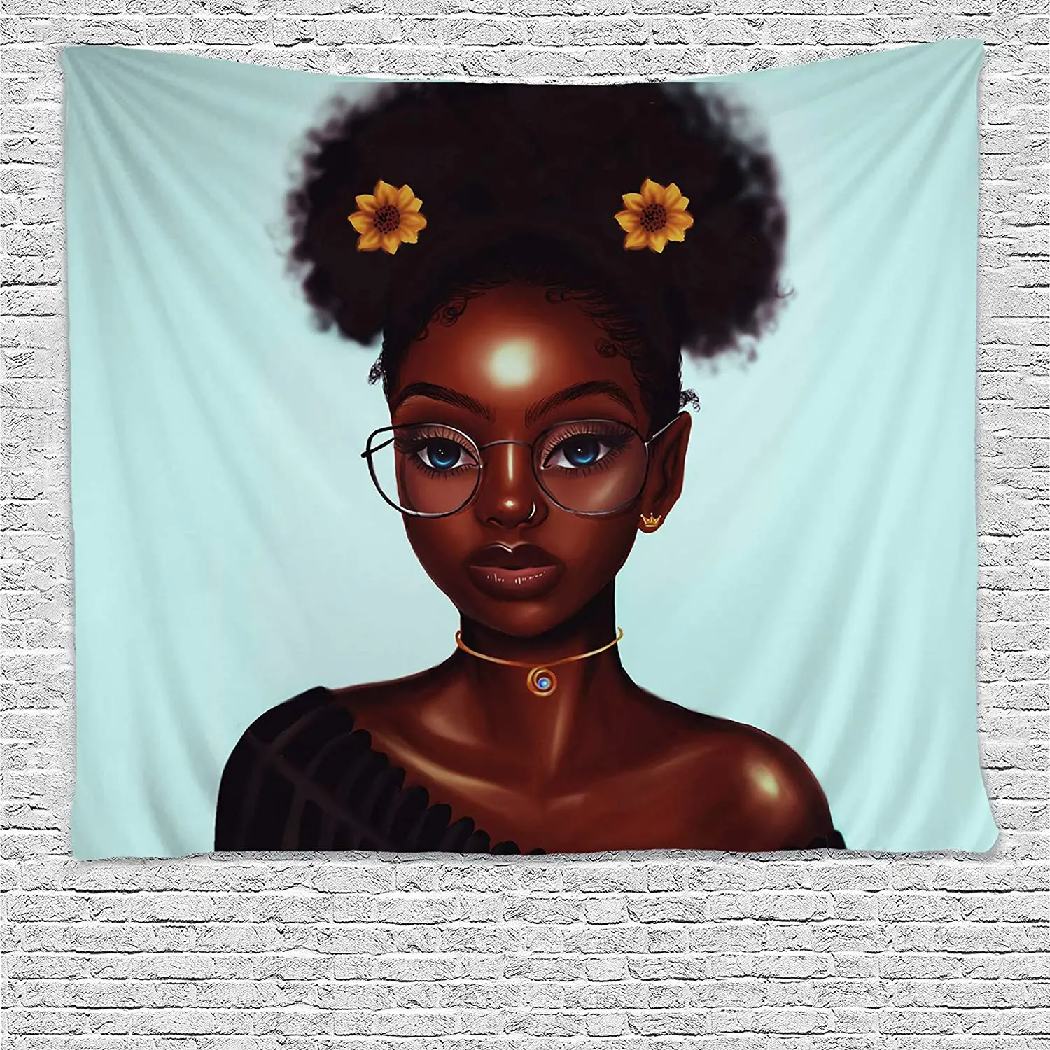 Черный настенный гобелен для девочек хиппи арт африканские и американские