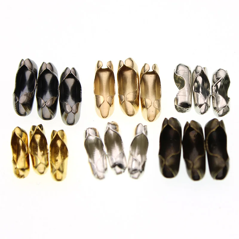 200 шт./лот 1 5 2 3 мм серебряные золотые бусины Концевики для цепочек застежки