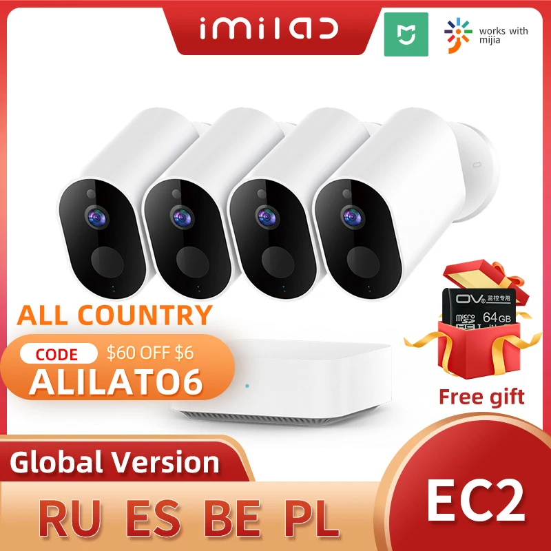 

IMILAB EC2 Wifi Camera 1080P FullHD Outdoor Camera Wireless Remote Voice Intercom IP66 Waterproof CCTV Video Surveillance Camera