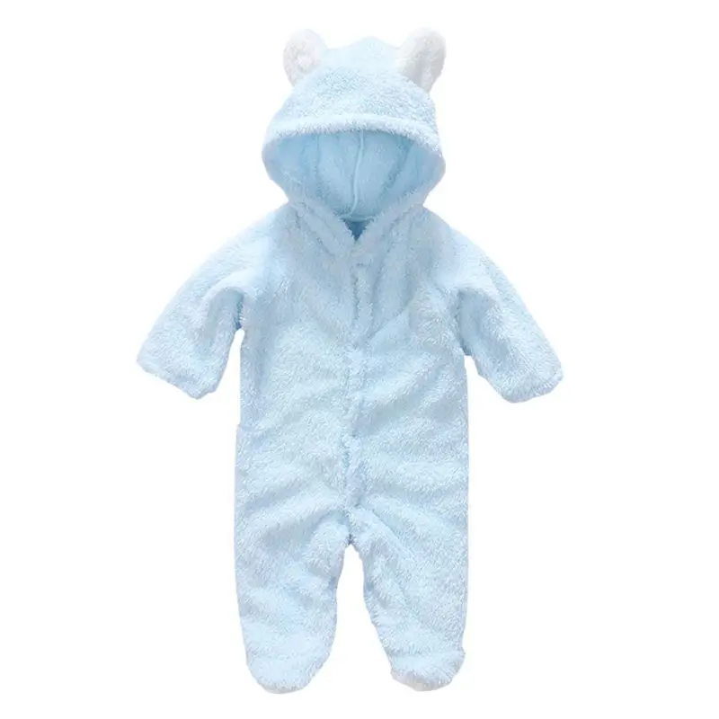 SZ0128L BOBORA/Хлопковые Меховые детские комбинезоны для новорожденных; мягкий теплый комбинезон с героями мультфильмов; Милая зимняя теплая одежда для новорожденных; Возраст 0-18 месяцев - Цвет: SZ0128L