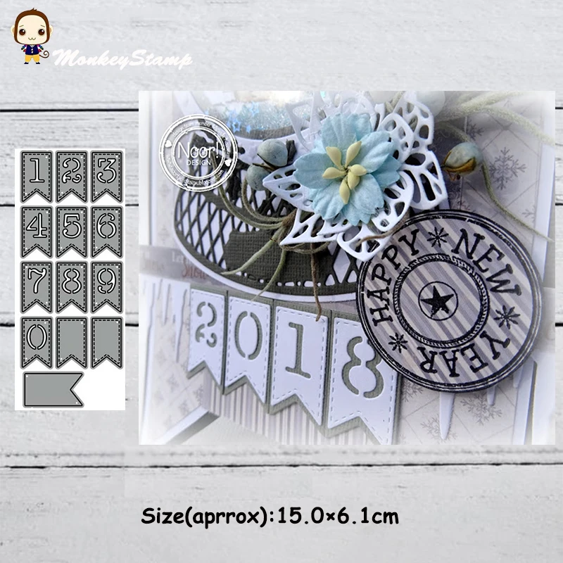 Цифровая метка обезьяны металлические режущие штампы трафареты для DIY