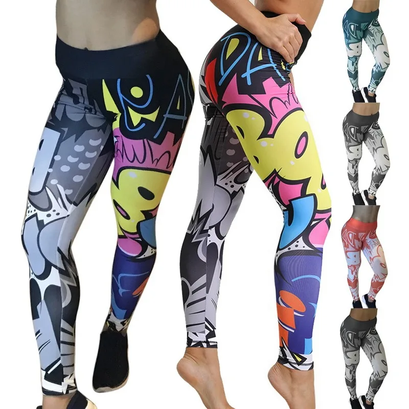 

Women Digital Printing Leggings Workout Leggings High Waist Push Up Leggins Mujer Fitness Leggings Women'S Pants