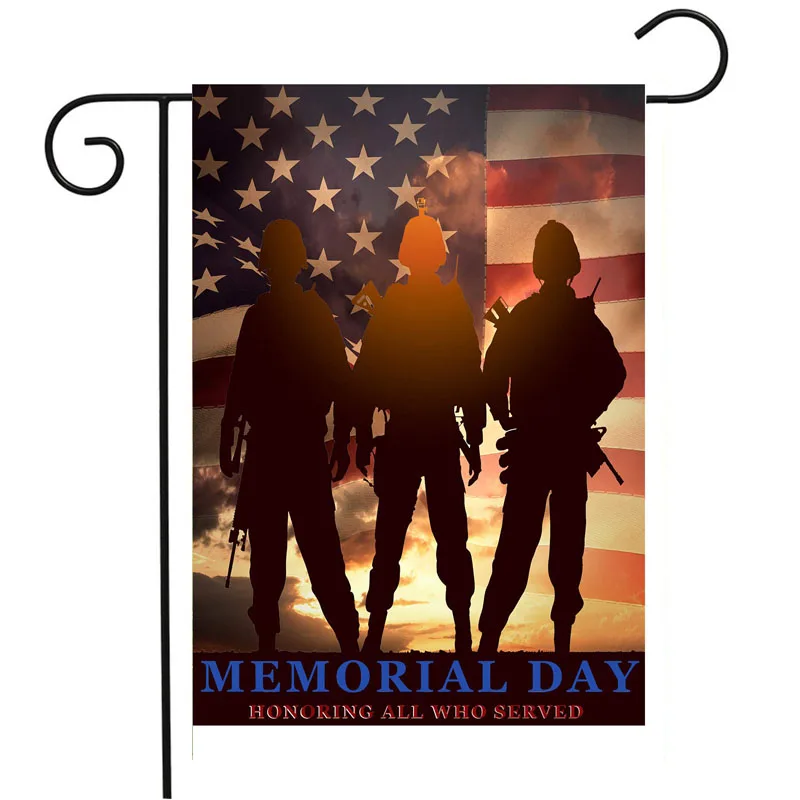 Памятный день в честь американских военных солдат патриотический двусторонний