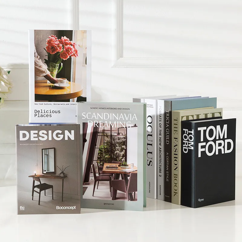 

Fake Books for Living Room Bookshelf Wall Decorations Coffee Table Luxury Books Designer Fashion Book Box Christmas Accessories
