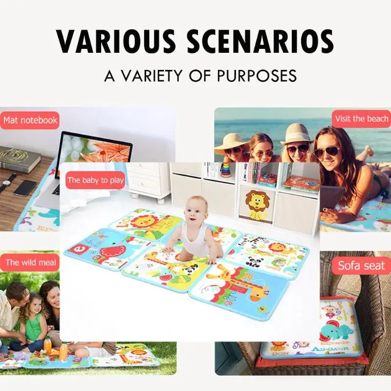 Детский игровой коврик детский милый мультяшный животный узор ковер красочный