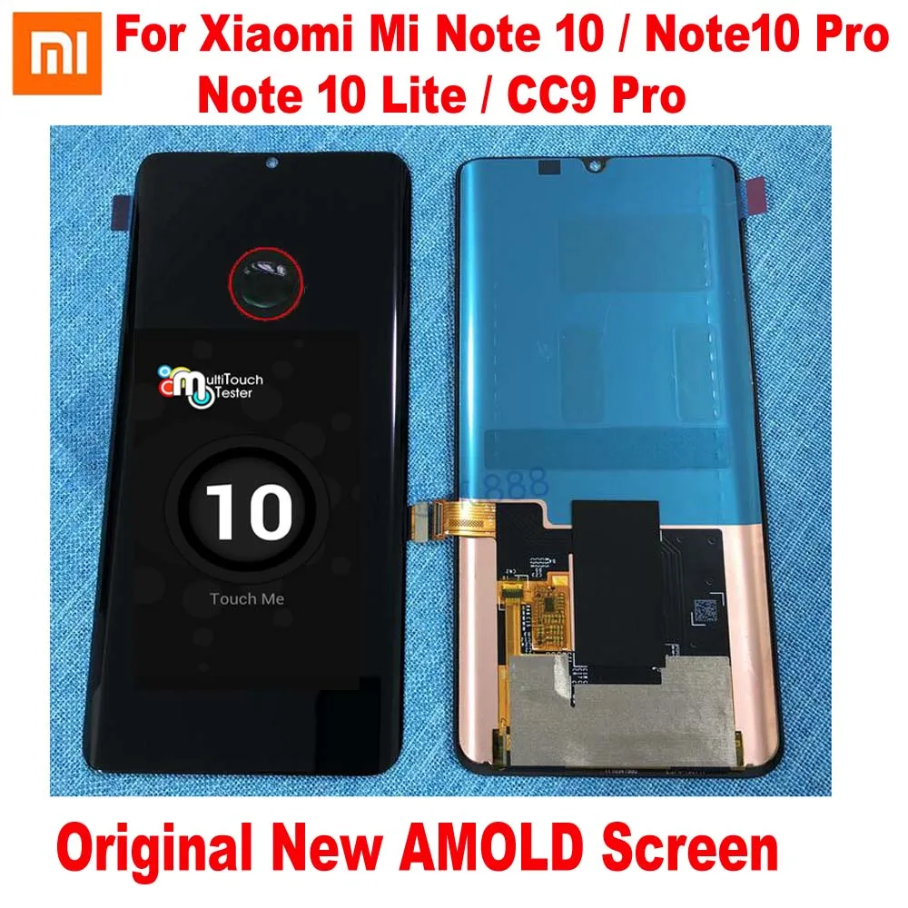 

Original Best AMOLED Edge LCD Display For Xiaomi MI Note 10 CC9 Pro Touch Screen Digitizer Assembly Note10 Lite Phone Pantalla