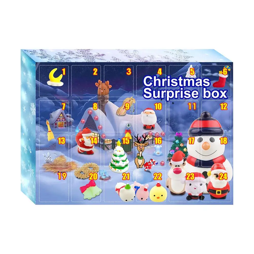 

HOT 24pcs FidgetToys Pack MysteryBox Advent Calanders Surprise Christmas Gift Box Antistress SimpleDimple 2022 Novelty Gifts