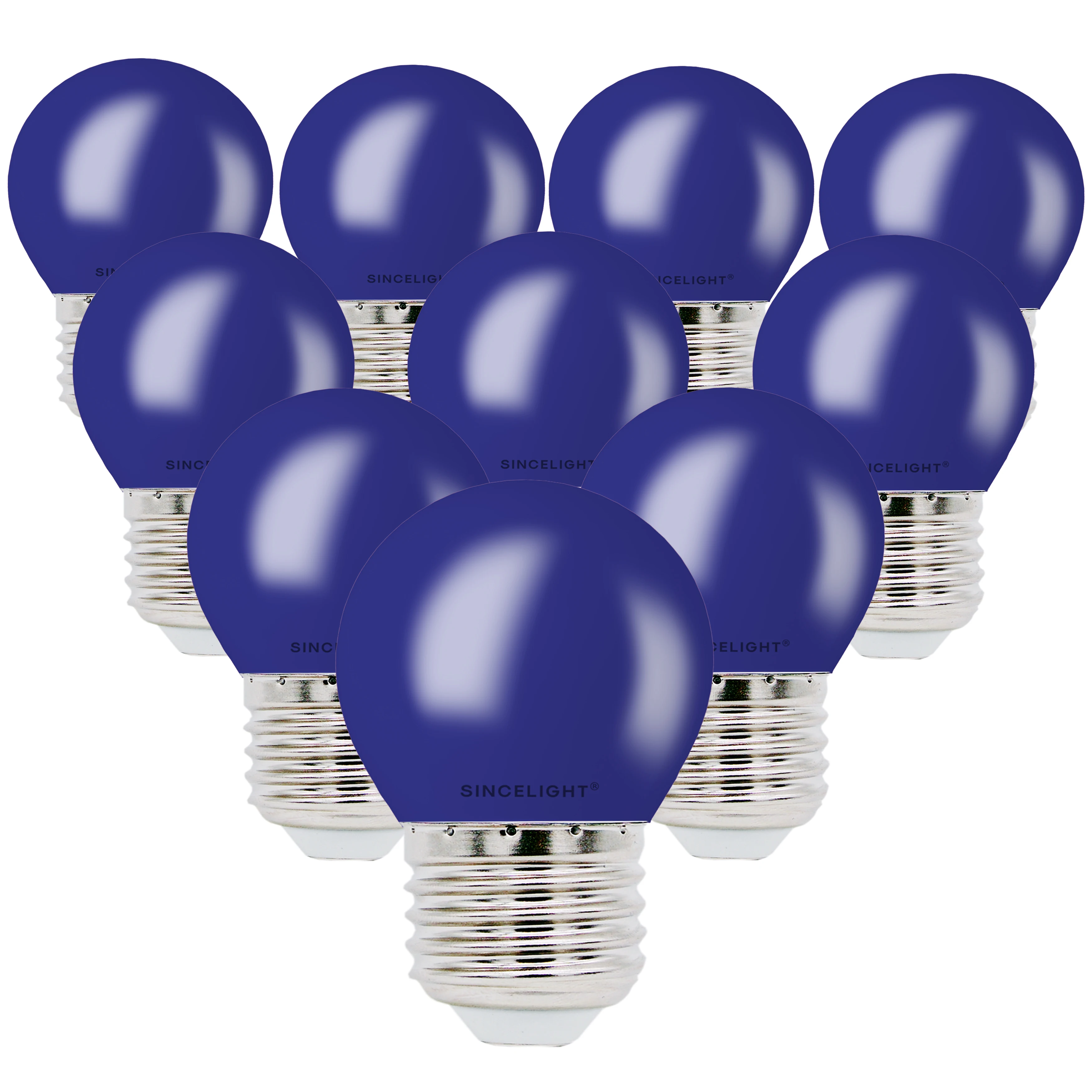 10pcs Blue LED Bulb E27 B22 1W 120V 240V G45 Color RGB LED Lamp Holiday Christmas Party Decor Global  Light For Home Lighting