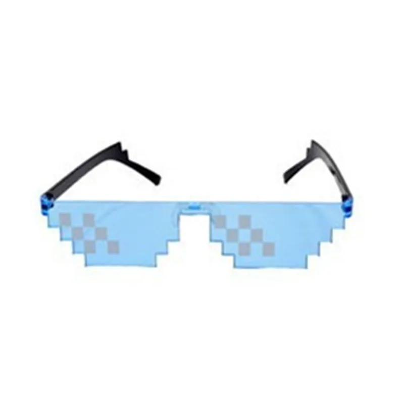8 Bit Thug Life солнцезащитные очки для мужчин и женщин, Брендовые очки для вечеринки, мозаика, UV400, винтажные очки, унисекс, подарок, игрушка, очки - Название цвета: Синий