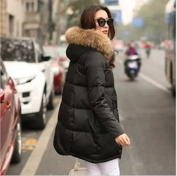 Coat Jacket Hooded Winter Jacket Women parkas 2019 New women's jacket fur collar Outerwear Female plus Size Winter coats