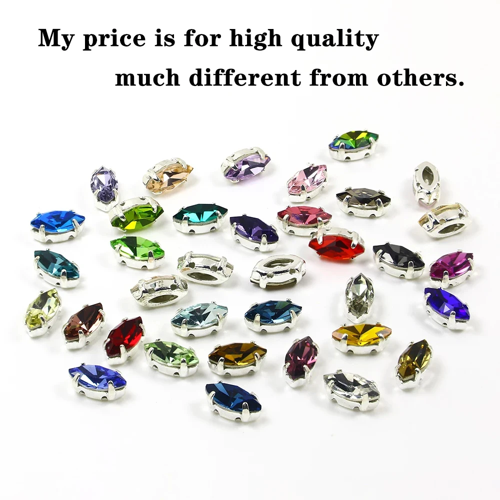 10*5 мм искусственный кристалл разы s с зажимами пришивные стразы аппликации