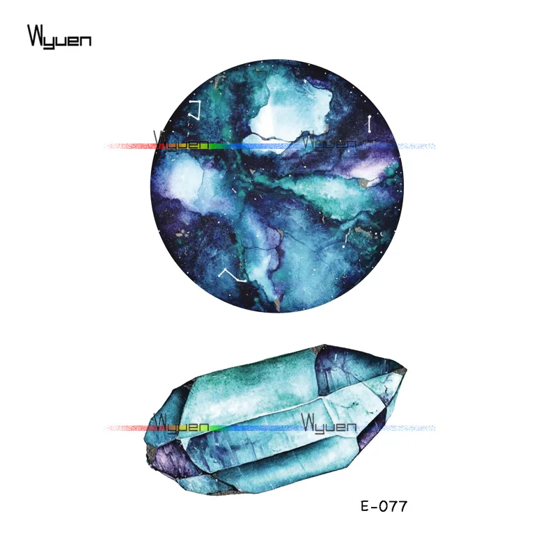 Временная татуировка Wyuen Planet водостойкие наклейки на тело карта искусства