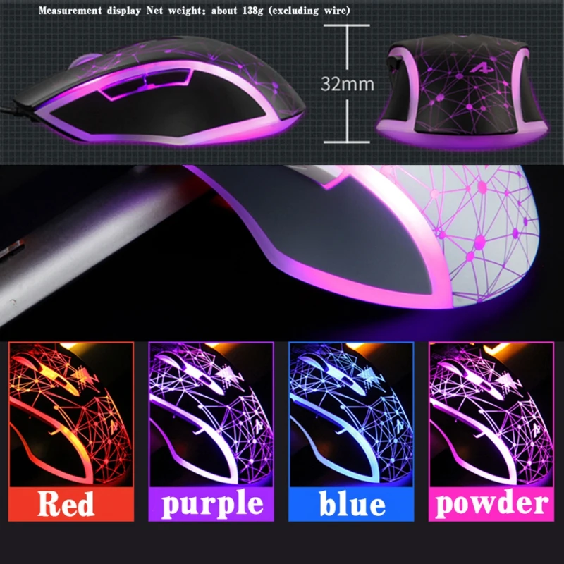 

Rechargeable Mechanical USB Wired Gaming Mouse 6 Button Macro Programming Variable Breathing Light Computer Mouse