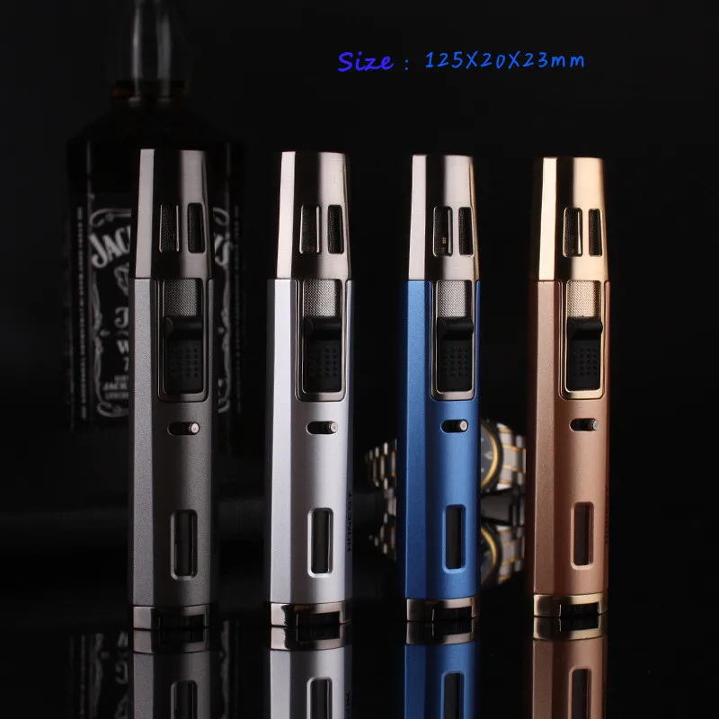 Подарки для мужчин-Ветрозащитная Зажигалка высокого давления с двойным синим