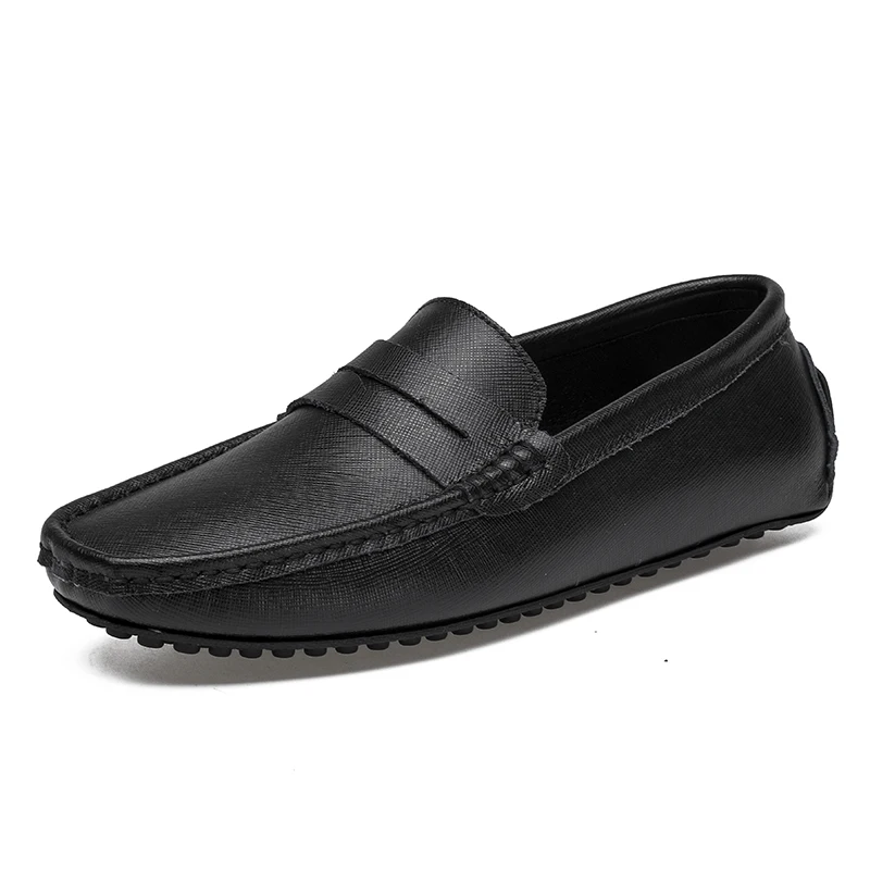 Размеры 38-48; обувь из коровьей кожи; мужские лоферы; Мужская обувь из натуральной кожи; мягкие повседневные Мокасины без шнуровки; Мужская обувь для вождения