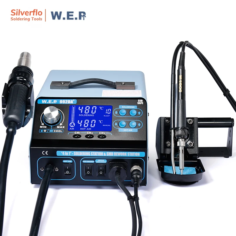 WEP 992DA + курить всасывания паяльник паяльная станция BGA 780 Вт Ремонт сварочных