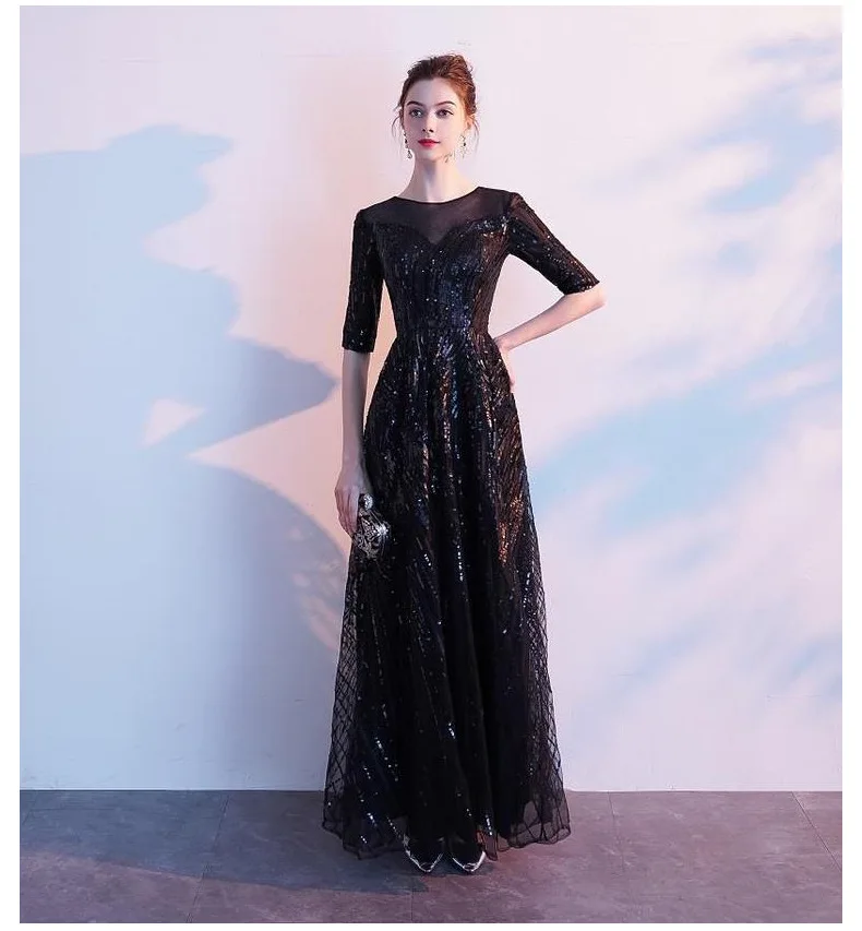 Женское вечернее платье с длинным рукавом подружки невесты маленькое 2020| |