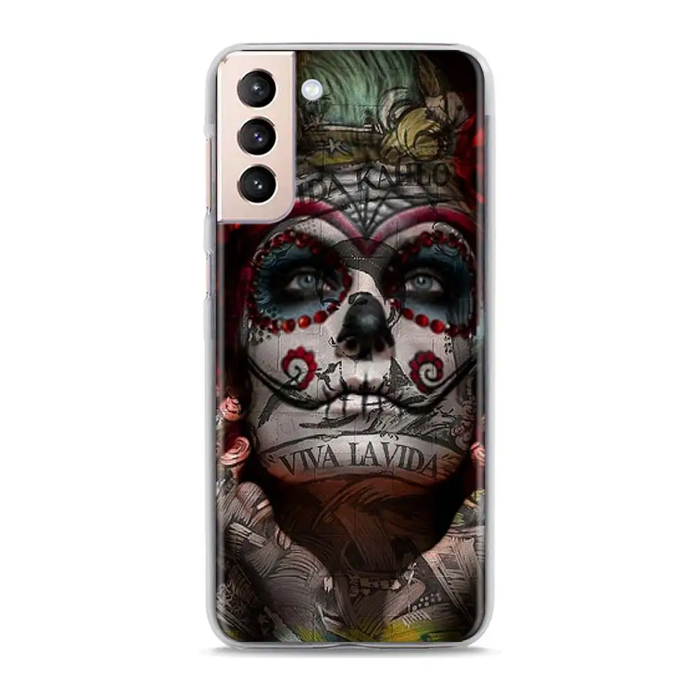 

Grim Reaper Skull Skeleton Clear Case for Samsung Galaxy S20 S21 Ultra S10e S8 S9 Plus S10 S20 S21+ 5G Phone Cover