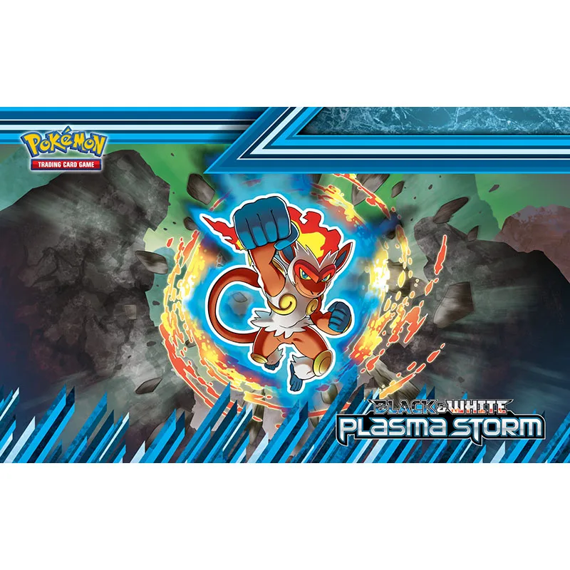 

Bandai Pokemon Trading Card Game Playmat Monsters Board Game Mat Infernape Monkey Plasma Storm PTCG Accessories Mouse Pad